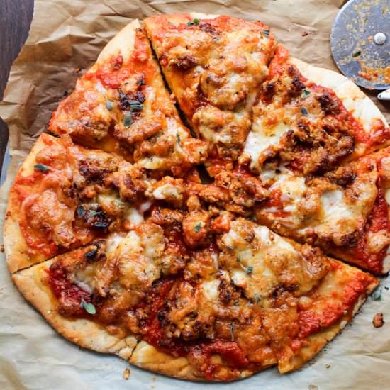 GF Pizza with Chorizo Sausage