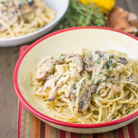 Sauteed Mushroom Linguine