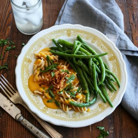 Curried Butternut Squash Pasta