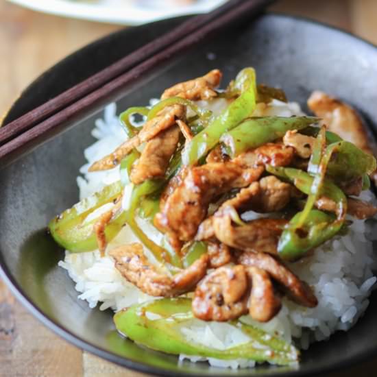 Pork with Green Pepper