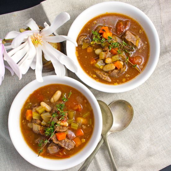 Beef & Cannelloni Bean Soup