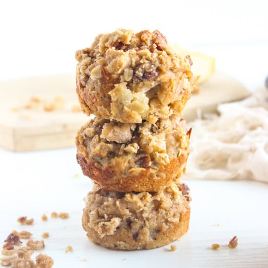 Pear Pecan Cardamom Muffins