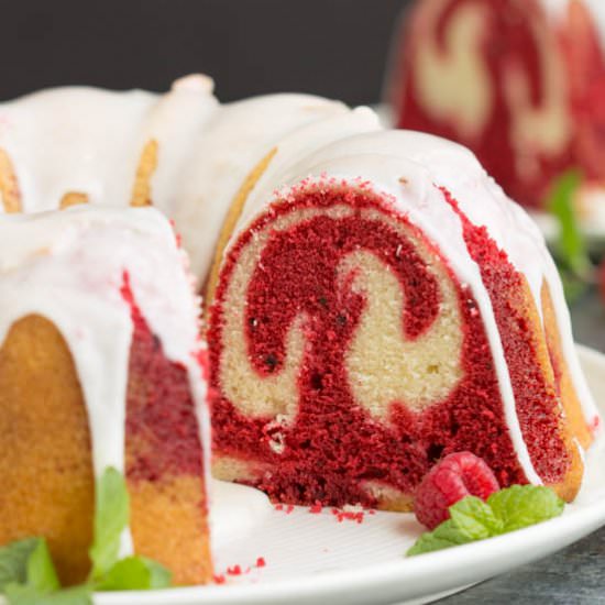 Red Velvet Marbled Pound Cake