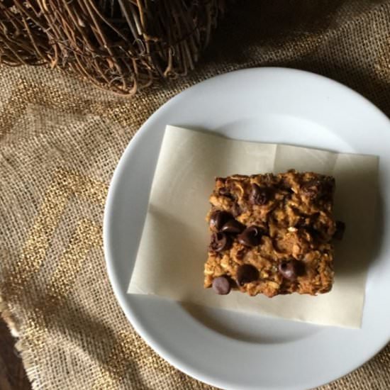Pumpkin Oatmeal Chocolate Chip Bars