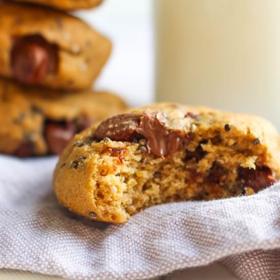 Peanut Butter Chocolate Chip (Chickpea) Chia Cookies