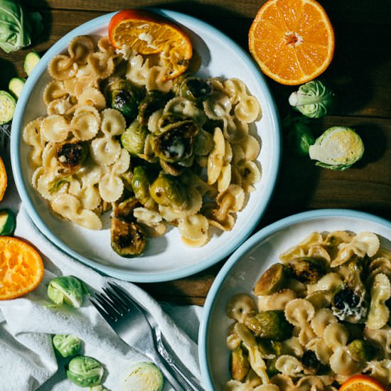 Citrusy Brussels Sprouts Pasta