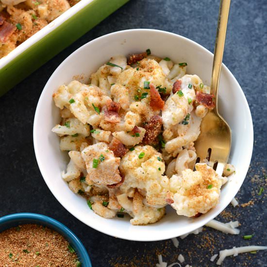 Cauliflower Mac n Chicken Casserole