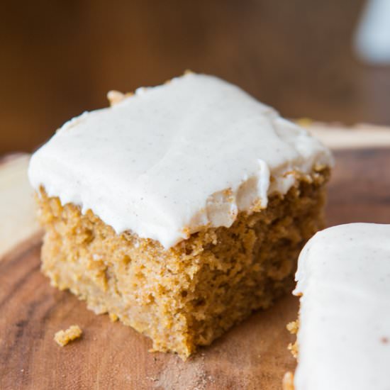Pumpkin Cake White Choco Frosting