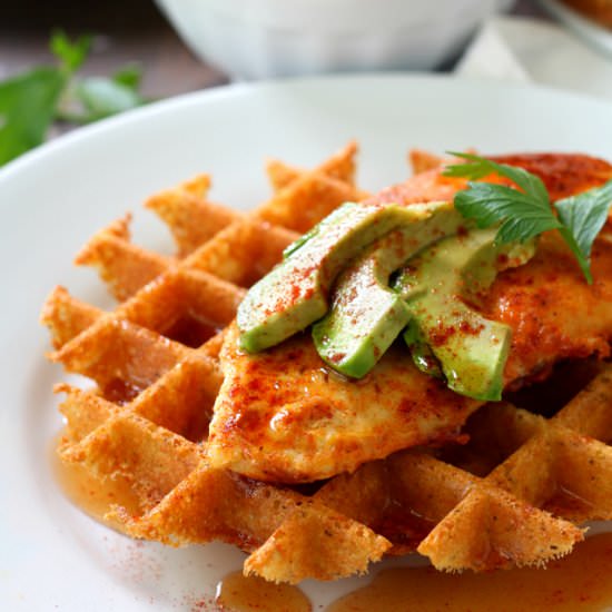 Chicken and Mashed Potato Waffles