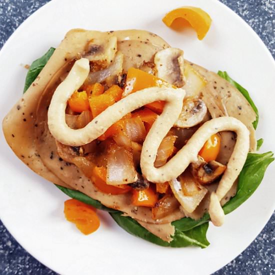 Open-Faced Veggie Tofu Sandwiches
