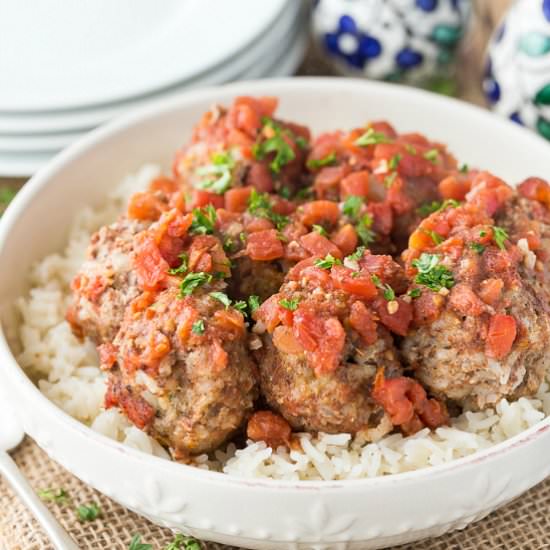 Meatballs & Rice