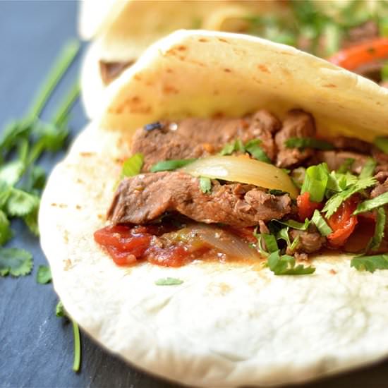 Slow Cooker Steak Fajitas
