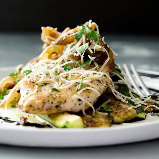 Sauteed Chicken Breast and Zucchini