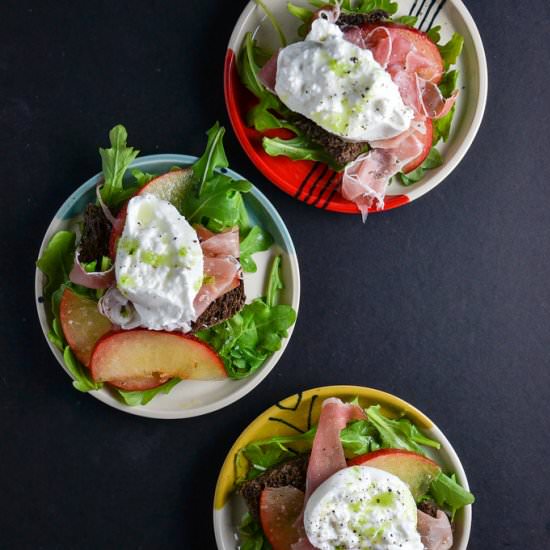Plum, Prosciutto and Burrata Salad