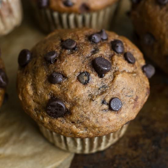 One Bowl Pumpkin Banana Muffins