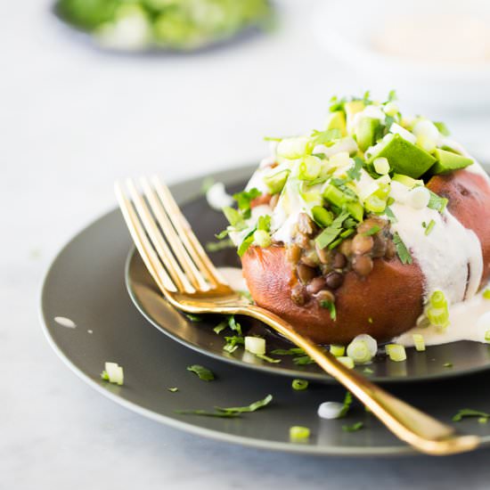 Healthy Mexican Loaded Sweet Potato