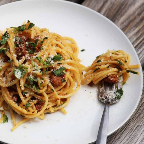 5 Ingredient Chorizo Carbonara