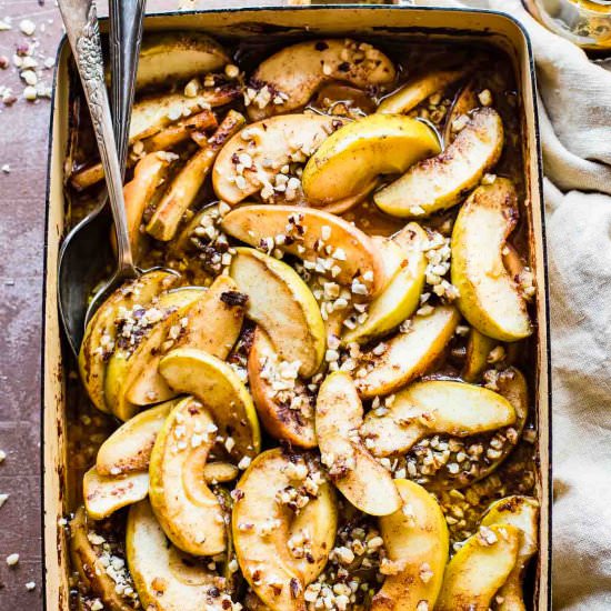 Caramelized Apple Cider Fruit Bake