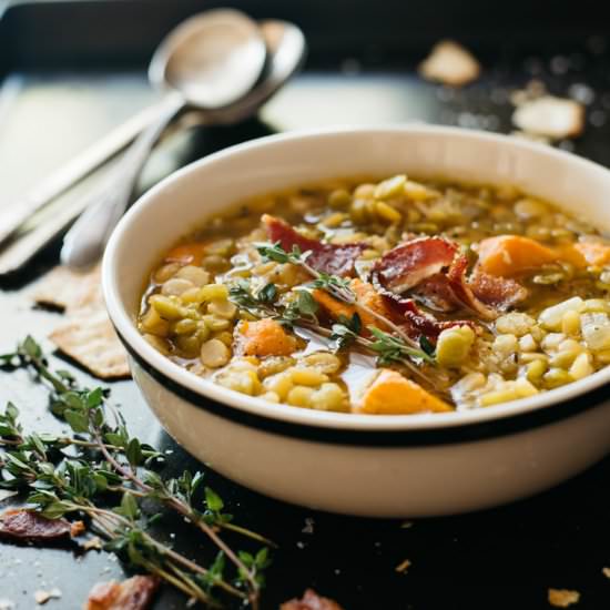 Split Pea Soup & Bacon
