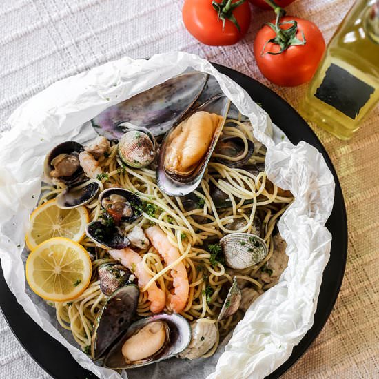 Seafood Pasta al Cartoccio