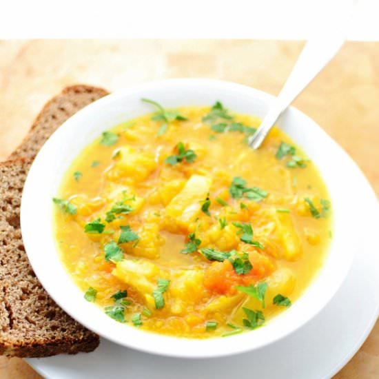 Roasted root vegetable soup