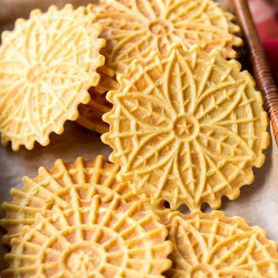 Pumpkin Spiced Pizzelles