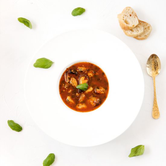 Mussel soup