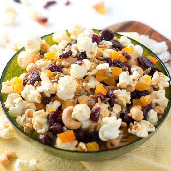 Healthy Popcorn Trail Mix