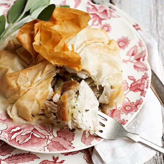 Turkey and Stuffing Phyllo Packets