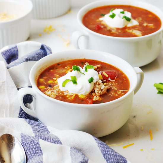 Hearty and Healthy Taco Soup