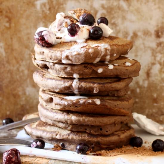 Tahini Carob Pancakes