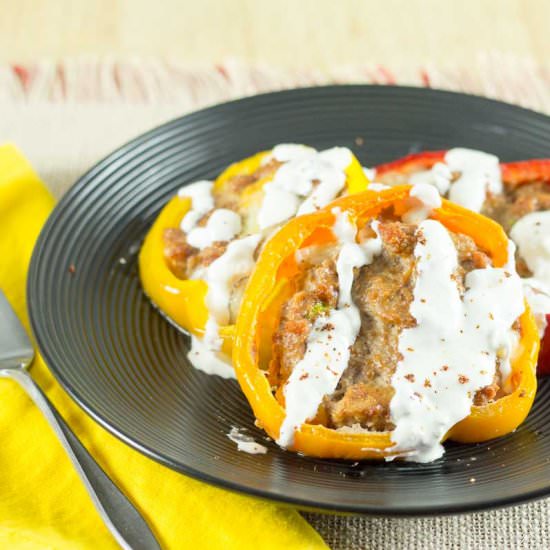 Taco Stuffed Pepper Rings