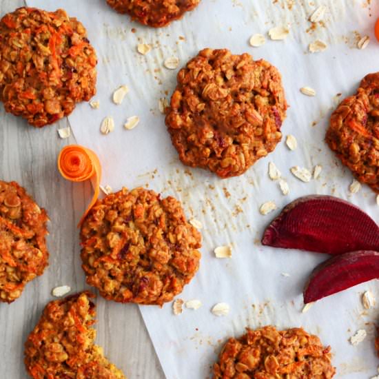 CARROT-BEET-OATMEAL COOKIES