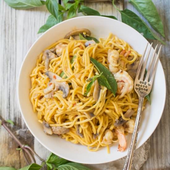 Shrimp Miso Garlic Butter Noodle