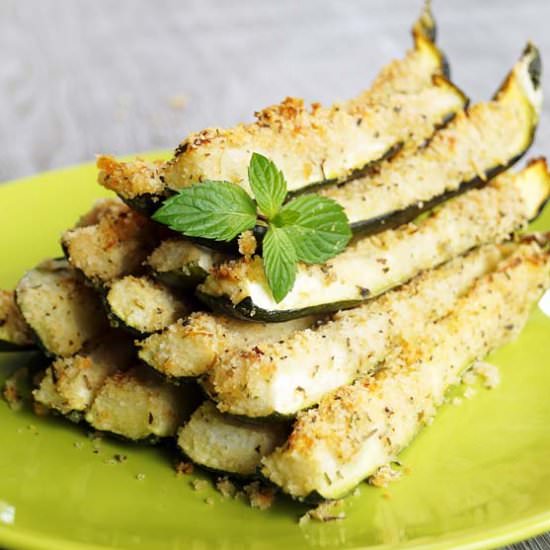 Baked garlic zucchini