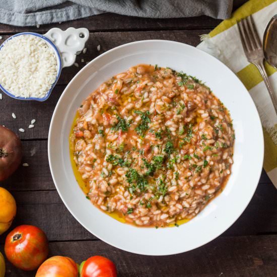 Tomato Fennel Risotto