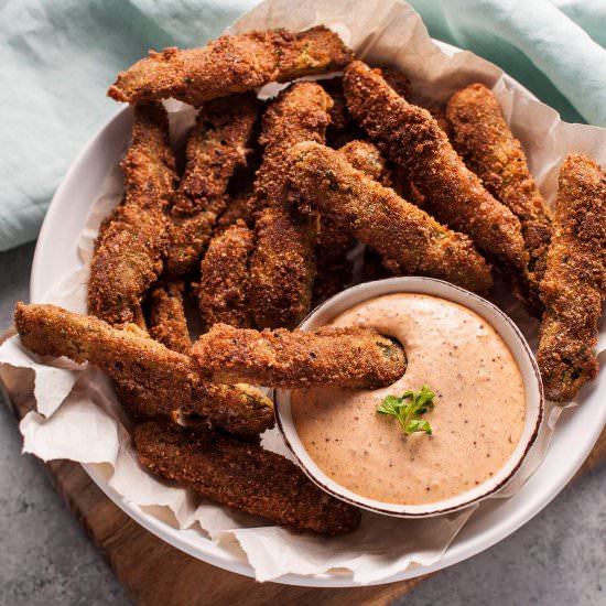 Fried Pickles with Remoulade