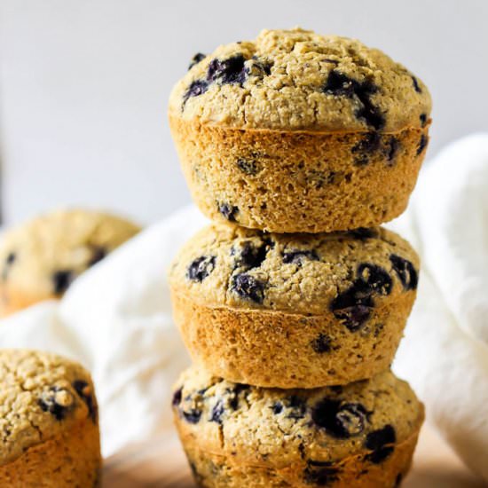 Blueberry Cornbread Muffins (V+GF)