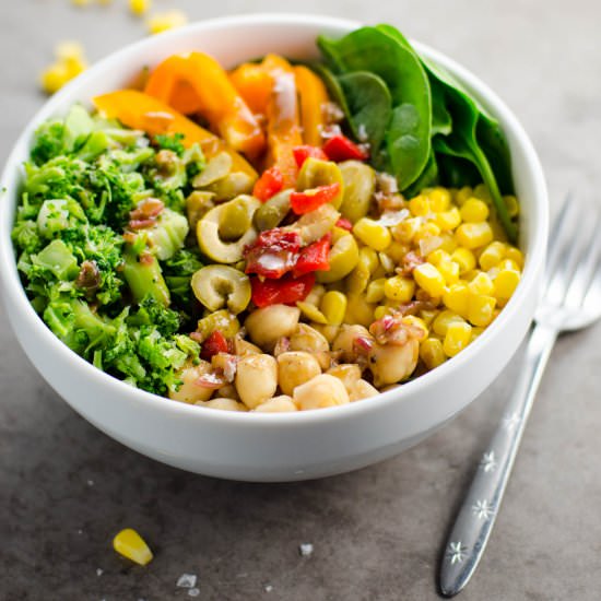 10 Minute Chickpea Broccoli Bowls