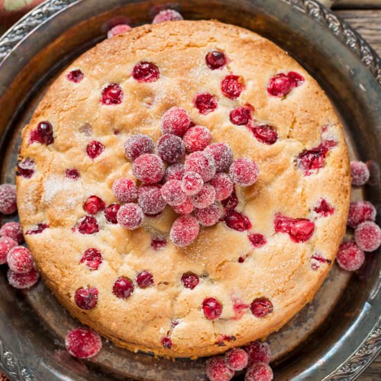 Cranberry Almond Breakfast Cake