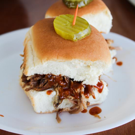 BBQ Pork Sliders with Tiger Sauce