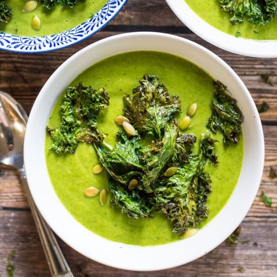 Green Goddess Vegan Broccoli Soup