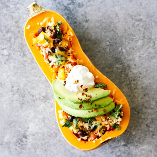 Mexican Quinoa Stuffed Squash