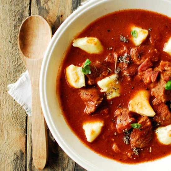 Beef Ragout with Parmesan Gnocchi