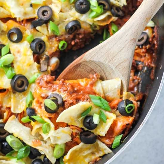 Skillet Beef Enchiladas