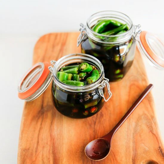 Korean Style Green Chilli Pickles