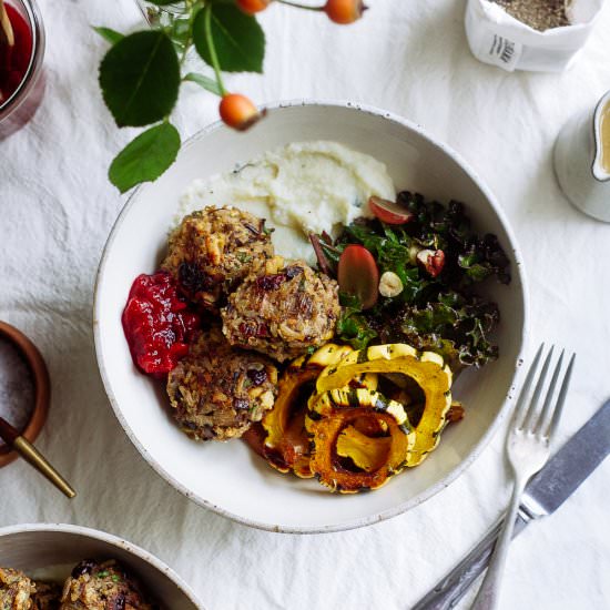 Wild Rice Stuffing Balls