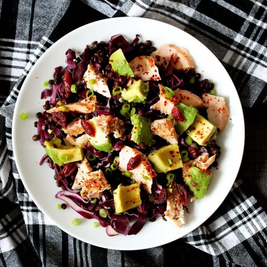 Healthy Salmon & Lentil Salad