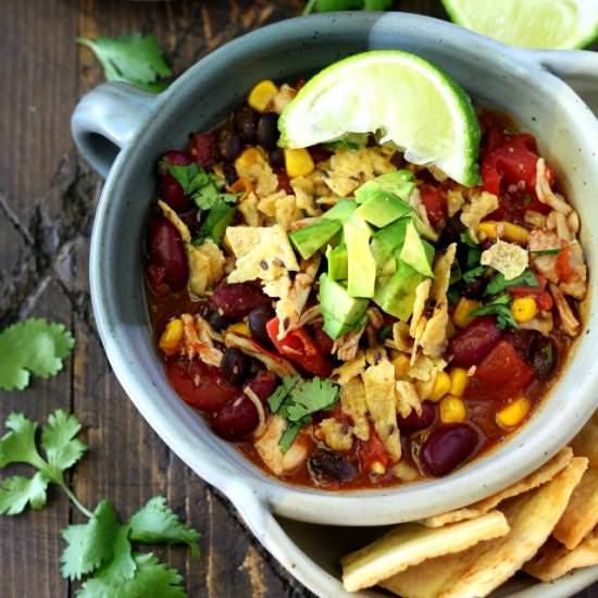 Skinny Chicken Taco Soup
