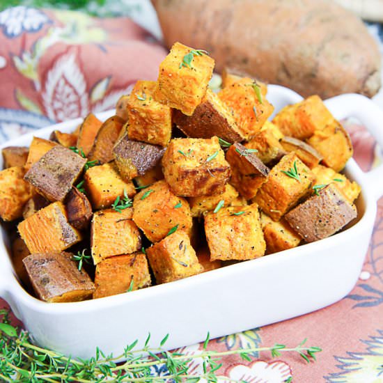 4 Ingredient Roasted Sweet Potatoes